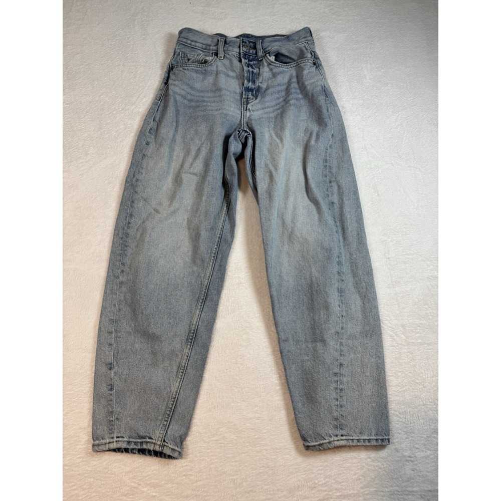 Old Navy Jeans Womens Sz 4‎ Extra High Rise Balloon Tapered Light Wash Blue